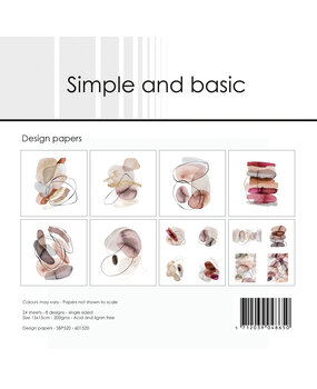 Simple and Basic Organic Shapes 6x6 Inch Paper Pack (SBP520) (DISCONTINUED)