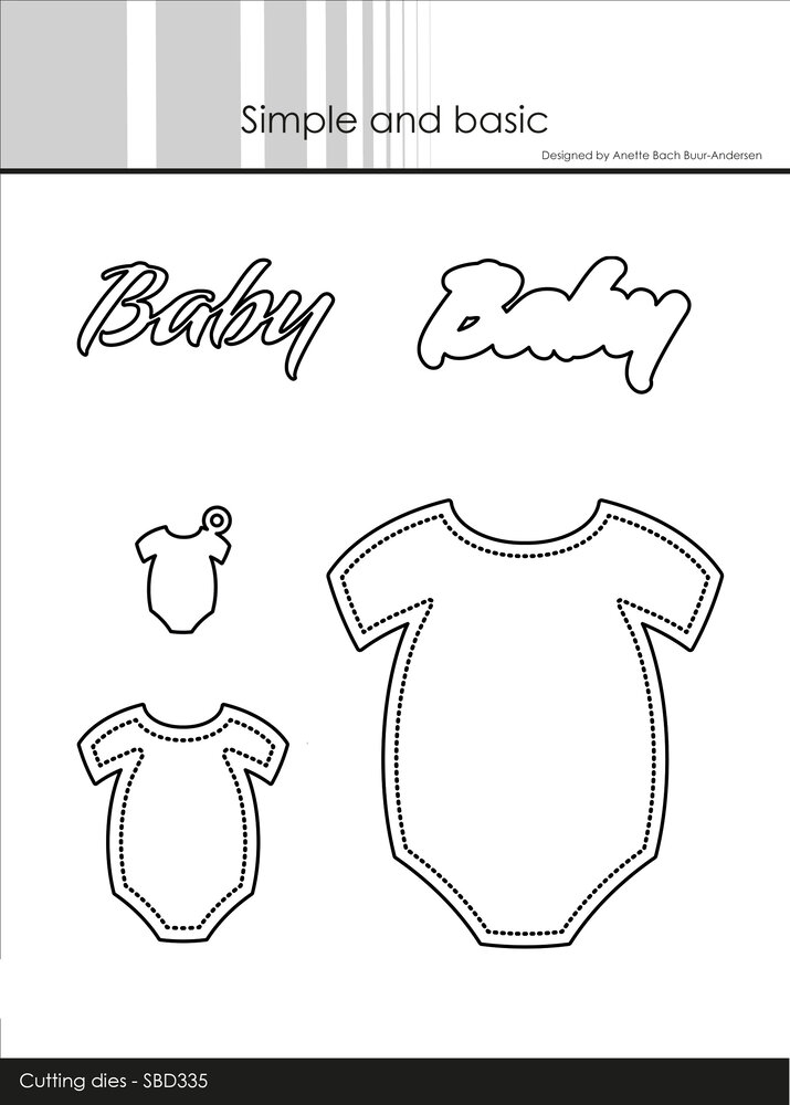 Simple and Basic Baby Onesie Cutting Dies (SBD335) (DISCONTINUED)