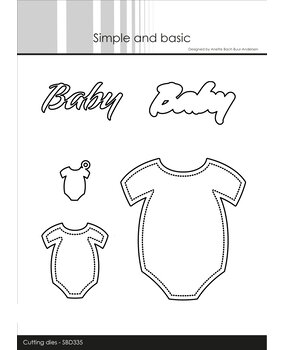 Simple and Basic Baby Onesie Cutting Dies (SBD335) (OUTLET)