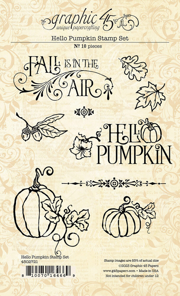 Graphic 45 Hello Pumpkin Stamp Set (4502721) (OUTLET)
