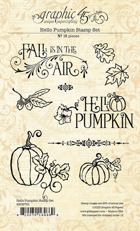 Graphic 45 Hello Pumpkin Stamp Set (4502721) (OUTLET)