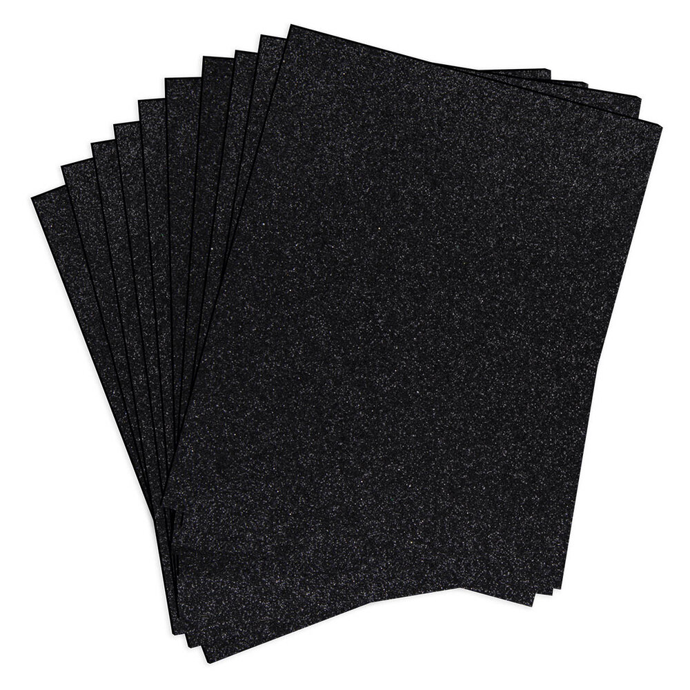 Spellbinders Pop-Up Die Cutting Glitter Foam Sheets - Black (10pcs) (SCS-292) (DISCONTINUED) Spellbinders Pop-Up Die Cutting Glitter Foam Sheets - Black (10pcs) (SCS-292) (DISCONTINUED)