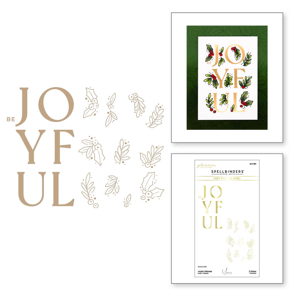 Spellbinders Joyful Glimmer Hot Foil Plate (GLP-390) (OUTLET) Spellbinders Joyful Glimmer Hot Foil Plate (GLP-390) (OUTLET)