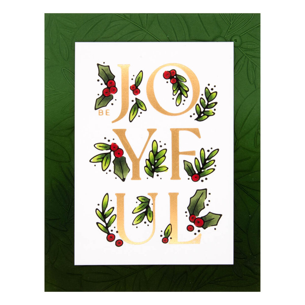 Spellbinders Joyful Glimmer Hot Foil Plate (GLP-390) (OUTLET) Spellbinders Joyful Glimmer Hot Foil Plate (GLP-390) (OUTLET)