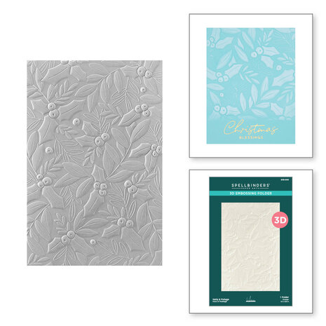 Spellbinders Holly & Foliage 3D Embossing Folder (E3D-060) Spellbinders Holly & Foliage 3D Embossing Folder (E3D-060)