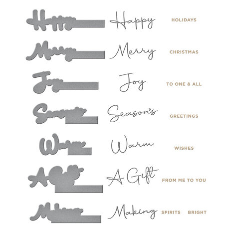 Spellbinders Christmas Die & Glimmer Sentiments Hot Foil Plate & Die Set (GLP-422) (OUTLET) Spellbinders Christmas Die & Glimmer Sentiments Hot Foil Plate & Die Set (GLP-422) (OUTLET)
