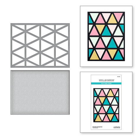 Spellbinders Pennants Background Etched Dies (S4-1274) (OUTLET)