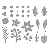 Spellbinders Make It Merry Florals Etched Dies (S4-1288) (OUTLET)