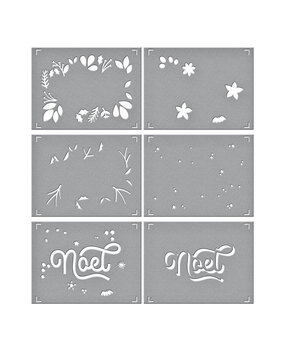 Spellbinders Layered Noel Foliage Stencils (STN-067) (OUTLET)
