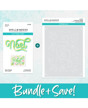 Spellbinders Layered Noel Foliage Stencil & Die Bundle (BD-0777) (OUTLET)