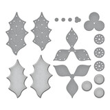 Spellbinders Stitched Poinsettia & Holly Etched Dies (S4-1299)
