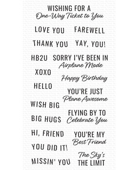 My Favorite Things Plane and Simple Sentiments Clear Stamps (CS-807) (OUTLET)