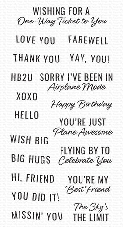 My Favorite Things Plane and Simple Sentiments Clear Stamps (CS-807) (OUTLET)