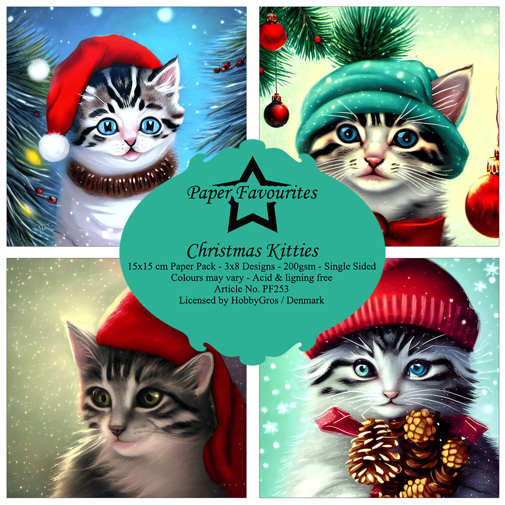 Paper Favourites Christmas Kitties 6x6 Inch Paper Pack (PF253) (DISCONTINUED)