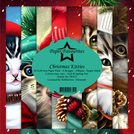 Paper Favourites Christmas Kitties 12x12 Inch Paper Pack (PF453)