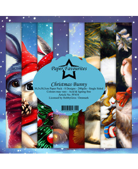 Paper Favourites Christmas Bunny 12x12 Inch Paper Pack (PF454) (DISCONTINUED)
