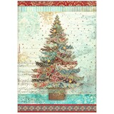 Stamperia Christmas Greetings A4 Rice Paper Tree (6pcs) (DFSA4792) (DISCONTINUED)