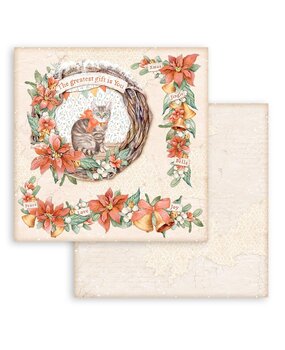 Stamperia All Around Christmas 12x12 Inch Paper Sheets Garland (10pcs) (SBB952) (DISCONTINUED)