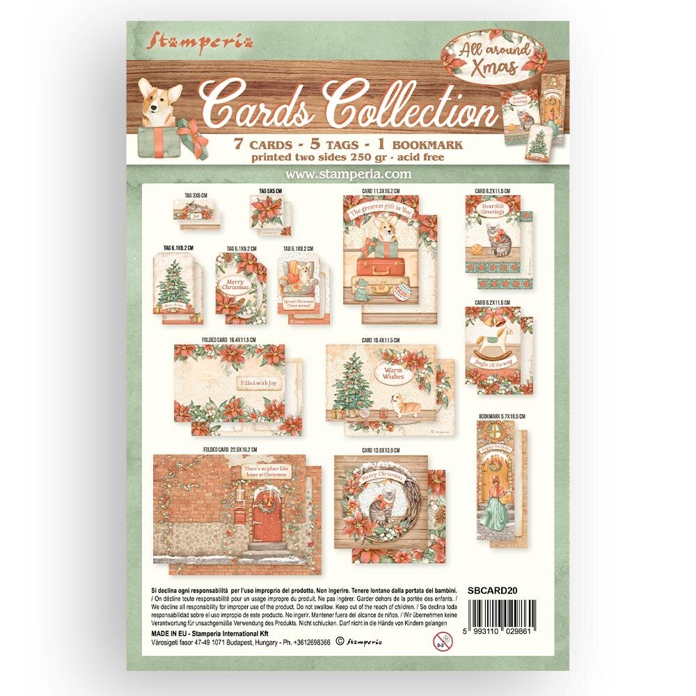 Stamperia All Around Christmas Cards Collection (SBCARD20) (DISCONTINUED)