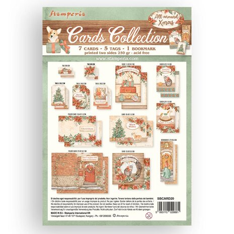 Stamperia All Around Christmas Cards Collection (SBCARD20) (DISCONTINUED)
