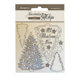 Stamperia Christmas Mixed Media Decorative Chips Christmas Tree (SCB178) (DISCONTINUED)