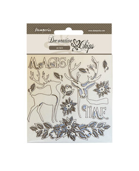 Stamperia Christmas Mixed Media Decorative Chips Magic Time (SCB180) (DISCONTINUED)