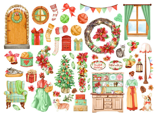 Stamperia All Around Christmas Die Cuts Assorted (55pcs) (DFLDC83) (DISCONTINUED)