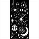 Stamperia Christmas Mixed Media Thick Stencil 12x25cm Christmas Stars and Moon (KSTDL86) (DISCONTINUED)