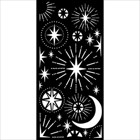 Stamperia Christmas Mixed Media Thick Stencil 12x25cm Christmas Stars and Moon (KSTDL86) (DISCONTINUED) Stamperia Christmas Mixed Media Thick Stencil 12x25cm Christmas Stars and Moon (KSTDL86) (DISCONTINUED)