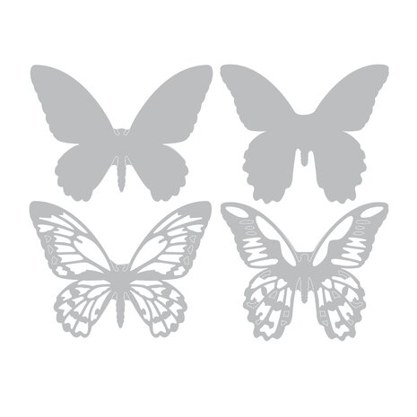 Sizzix Thinlits Die by Tim Holtz Detailed Butterflies Mini (4pcs) (661802) Sizzix Thinlits Die by Tim Holtz Detailed Butterflies Mini (4pcs) (661802)