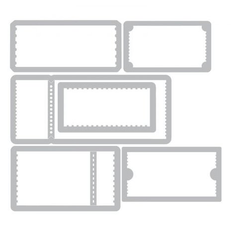 Sizzix Thinlits Die by Tim Holtz Ticket Booth (6pcs) (662698) Sizzix Thinlits Die by Tim Holtz Ticket Booth (6pcs) (662698)
