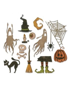 Sizzix Thinlits Die by Tim Holtz Frightful Things (17pcs) (664209) Sizzix Thinlits Die by Tim Holtz Frightful Things (17pcs) (664209)