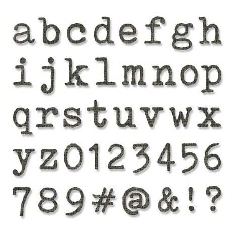 Sizzix Thinlits Die by Tim Holtz Alphanumeric Tiny Type Lower (146pcs) (664407) Sizzix Thinlits Die by Tim Holtz Alphanumeric Tiny Type Lower (146pcs) (664407)