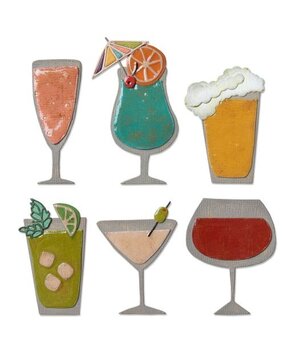 Sizzix Thinlits Die by Tim Holtz Happy Hour (24pcs) (664435) Sizzix Thinlits Die by Tim Holtz Happy Hour (24pcs) (664435)