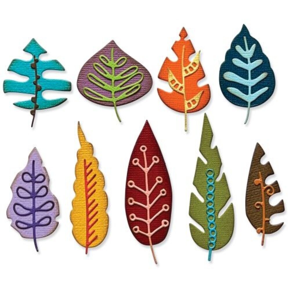 Sizzix Thinlits Die by Tim Holtz Artsy Leaves (18pcs) (666380) Sizzix Thinlits Die by Tim Holtz Artsy Leaves (18pcs) (666380)
