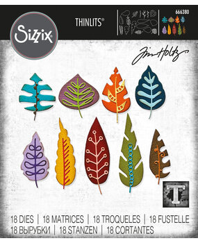 Sizzix Thinlits Die by Tim Holtz Artsy Leaves (18pcs) (666380) Sizzix Thinlits Die by Tim Holtz Artsy Leaves (18pcs) (666380)