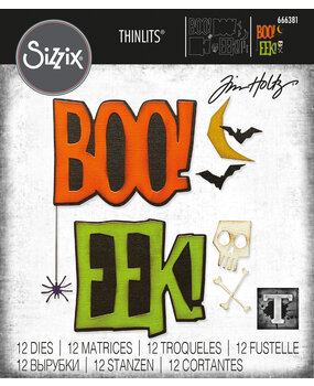 Sizzix Thinlits Die by Tim Holtz Big Frights (12pcs) (666381) (DISCONTINUED) Sizzix Thinlits Die by Tim Holtz Big Frights (12pcs) (666381) (DISCONTINUED)