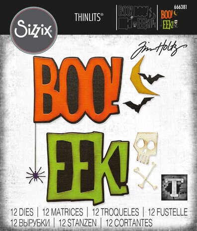 Sizzix Thinlits Die by Tim Holtz Big Frights (12pcs) (666381) (DISCONTINUED) Sizzix Thinlits Die by Tim Holtz Big Frights (12pcs) (666381) (DISCONTINUED)