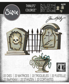 Sizzix Thinlits Colorize by Tim Holtz Graveyard (22pcs) (666383) Sizzix Thinlits Colorize by Tim Holtz Graveyard (22pcs) (666383)