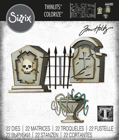 Sizzix Thinlits Colorize by Tim Holtz Graveyard (22pcs) (666383) Sizzix Thinlits Colorize by Tim Holtz Graveyard (22pcs) (666383)