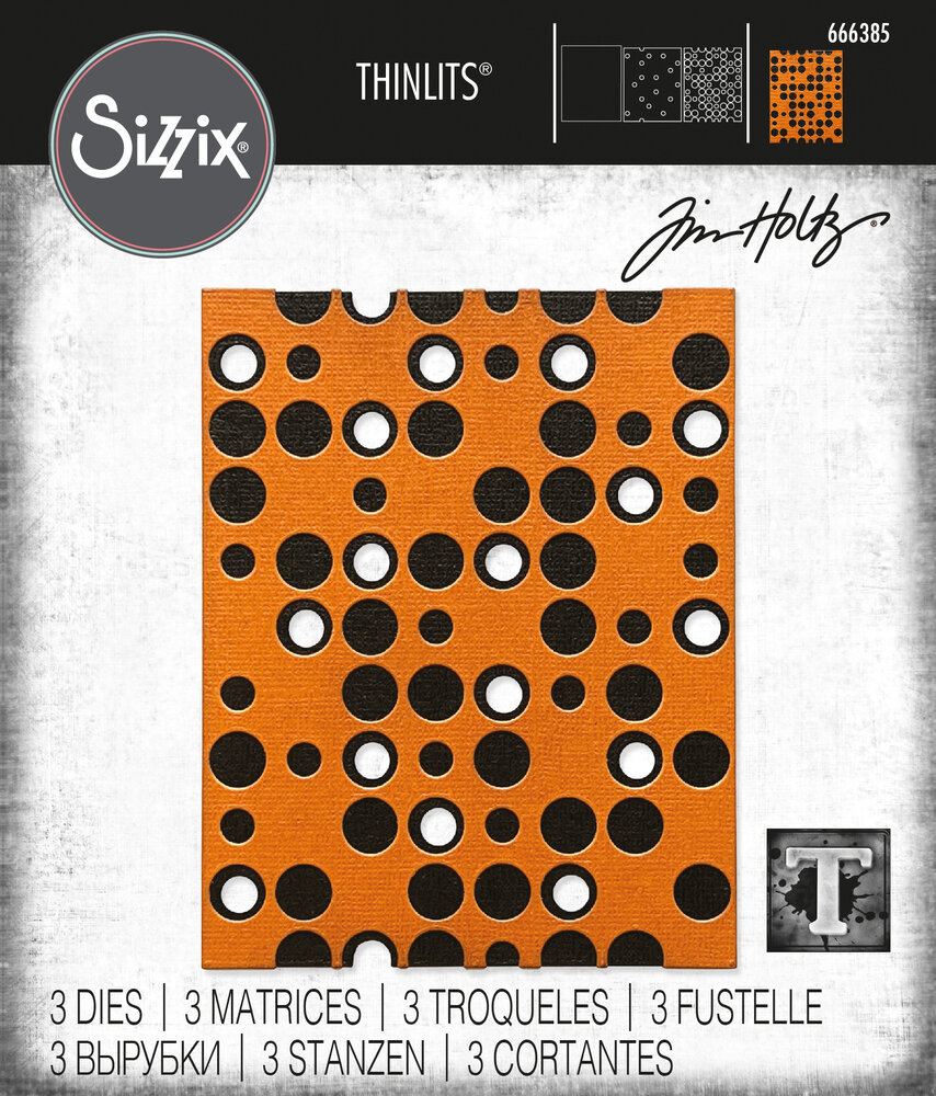 Sizzix Thinlits Die by Tim Holtz Layered Dots (3pcs) (666385) (DISCONTINUED)