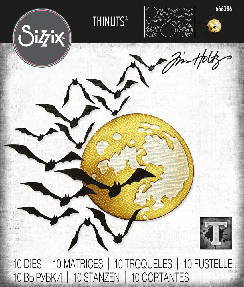 Sizzix Thinlits Die by Tim Holtz Moonlight (10pcs) (666386)