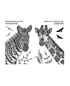 Crafty Individuals Stand Out and Stand Tall Unmounted Rubber Stamps (CI-629) (OUTLET)