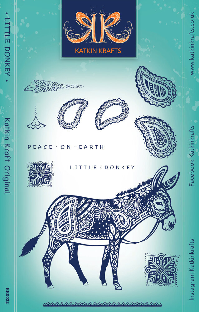 Katkin Krafts Little Donkey A5 Clear Stamp Set (KK0022) (OUTLET)