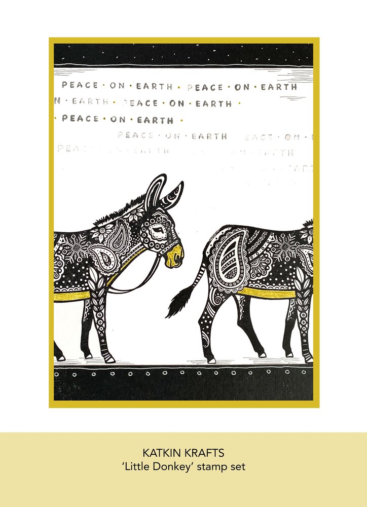 Katkin Krafts Little Donkey A5 Clear Stamp Set (KK0022) (OUTLET)