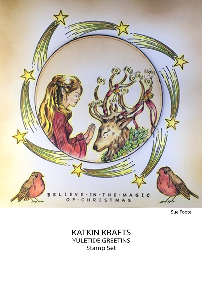 Katkin Krafts Yuletide Greetings A5 Clear Stamp Set (KK0048) (OUTLET)