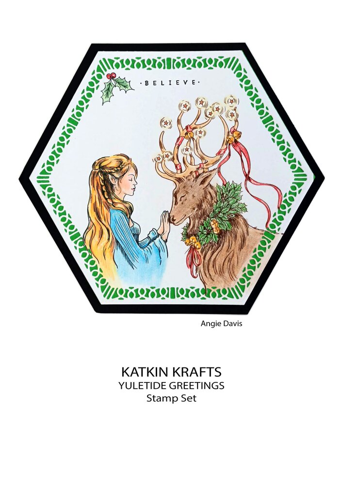 Katkin Krafts Yuletide Greetings A5 Clear Stamp Set (KK0048) (OUTLET)