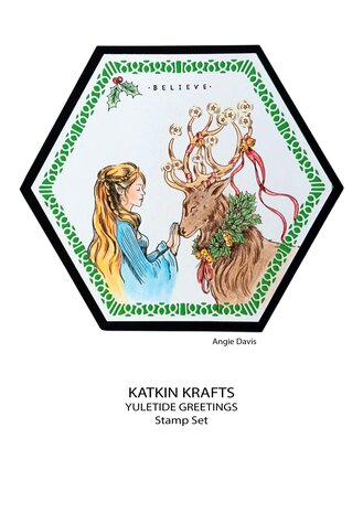 Katkin Krafts Yuletide Greetings A5 Clear Stamp Set (KK0048) (OUTLET)