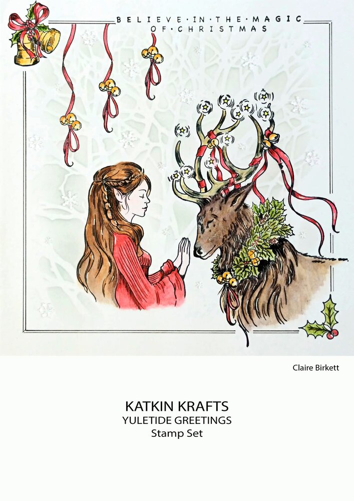Katkin Krafts Yuletide Greetings A5 Clear Stamp Set (KK0048) (OUTLET)