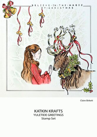 Katkin Krafts Yuletide Greetings A5 Clear Stamp Set (KK0048) (OUTLET)